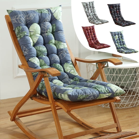 FEOLGEHLY 19x47 Inch Patio Lounge Chair Cushion, Rocking Chair Sofa Seat Cushion, Indoor/Outdoor Non-Slip High Back Printed Lounger Chair Cushion