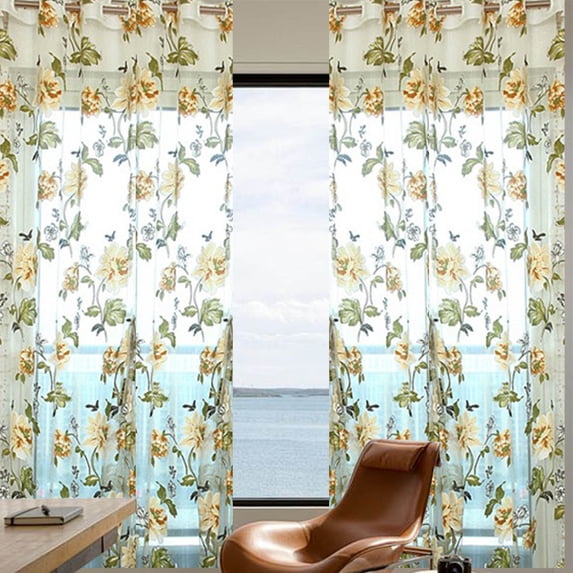 FEOLGEHLY 2 Pack Kitchen Curtains Set for Window, 79x39 Inch Cute Decorative Patterned Blackout Curtains, Window Curtain for Kitchen Dining Room Cafe Home Decor