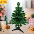 thumbnail image 1 of FEOLGEHLY 2 Pcs 12 inch Mini Christmas Tree, Small Tabletop Christmas Tree with Plastic Stand, Realistic Artificial Christmas Trees, Desktop Decorative for Indoor Home Party Holiday Decor, Green, 1 of 6