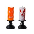 thumbnail image 1 of FEOLGEHLY 2 Pcs Halloween Pumpkin Candle Light, Halloween Snow Globe Candles Lighted Lamp, Flameless Candle Lihts LED Lamps Festival Decor Light for Halloween Party Table Centerpieces, 1 of 10