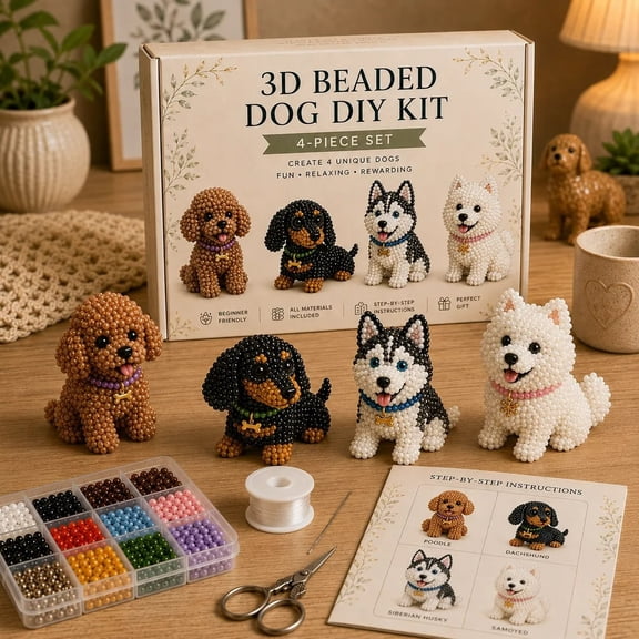 FEOLGEHLY 2026 Animal Bead DIY Tiny 3D Beaded Kit Animals DIY Kit, Friendship Making Kit, Charm Bracelet Making Kit, Inspires Imagination and Creativity, Arts and Craft Projects for Beginner & Craft