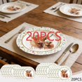 thumbnail image 1 of FEOLGEHLY 20PCS Disposable Plates, Highland Cow-Themed Paper Plates 7 Inch, Paper Food Trays, Fruit Trays For Serving For Party, Summer Paper Plates, for Party Decorations & Events (S), 1 of 8