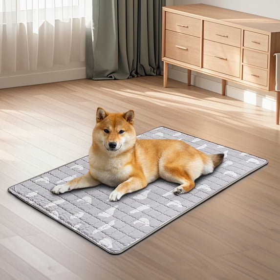 FEOLGEHLY 23.6×17.7Inch Cooling Mat for Dogs, Non-slip Bed Mat Pet Ice Pad, Small Animal Blanket Matresses Washable Bed Pads, Summer Pet Cooling Cushions for Home Sofa Floor Indoor Outdoor Use