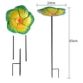 thumbnail image 1 of FEOLGEHLY 25.6Inch Metal Bird Bath for Outside, Flower Pattern Bird Bath Feeders with Metal Stake for Garden Yard Lawn Home Decor, Bee Watering Station for Garden Metal Bee Water Feeder, Green, 1 of 5