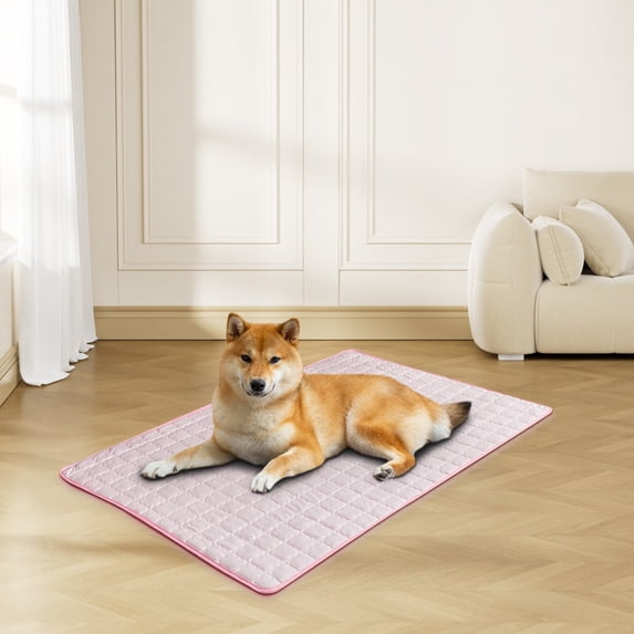 FEOLGEHLY 27.6×19.7Inch Cooling Mat for Dogs, Non-slip Bed Mat Pet Ice Pad, Small Animal Blanket Matresses, Washable Bed Pads, Summer Pet Cooling Cushions for Home Sofa Floor Indoor Outdoor Use