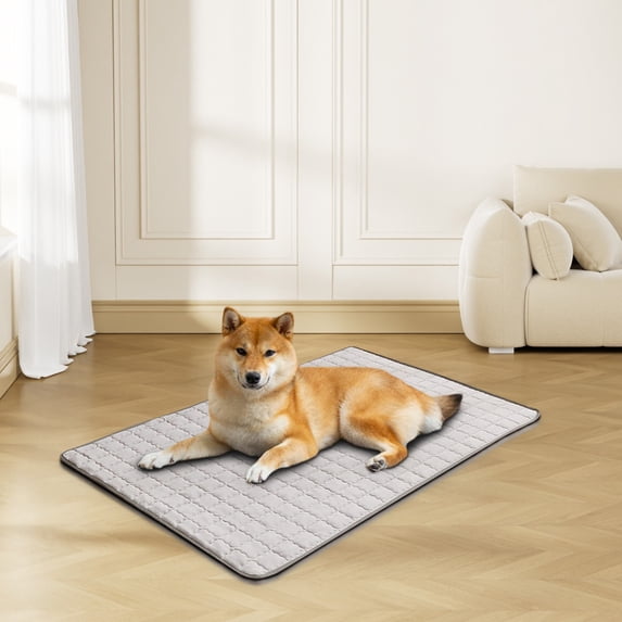 FEOLGEHLY 27.6×19.7Inch Cooling Mat for Dogs, Non-slip Bed Mat Pet Ice Pad, Small Animal Blanket Matresses, Washable Bed Pads, Summer Pet Cooling Cushions for Home Sofa Floor Indoor Outdoor Use