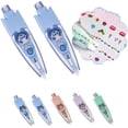 thumbnail image 1 of FEOLGEHLY 2PCS Correction Tape, Lace Pattern Correction Tape Pen, 0ffice Supplies, Press Type Floral Embossed Tape for Office Home, Smooth Covering, Durable, No Glue Mess, Under 2$, Stationery (E), 1 of 7