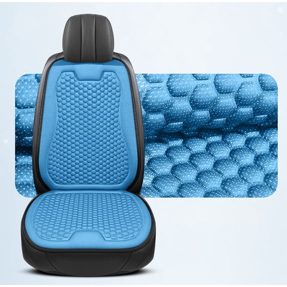FEOLGEHLY 2Pcs All-season Seat Covers Set for Cars, Car Seat Cushion, Breathable Front Vehicle Seat Cushion & Cooling Pad, Anti-Slip Ventilated Auto Protectors Universal for SUV Truck (Blue)