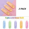 thumbnail image 1 of FEOLGEHLY 3 Pack Pencil Erasers, Rubber Push Roller Eraser, Traceless Less Scraps Creative Stationery Supplies for Office Use, Art Creation and Holiday Gifts, Yellow, 1 of 5