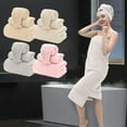 thumbnail image 1 of FEOLGEHLY 3 Piece Bath Towel Set, Large Towels for Bathroom Hotel Bath, Super Soft and Absorbent, Light Weight Quick Dry, Include 1 Bath Towels, 1 Hand Towels and Shower Cap Set, Khaki, 1 of 7