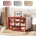 thumbnail image 1 of FEOLGEHLY 3 Tier Stackable Storage Shelf Organizer, Heavy Duty Metal Wire Rack for Kitchen Pantry, Bathroom Cabinet, Desk, Closet, Multipurpose Space Saver with Adjustable Shelves, Red, 1 of 7