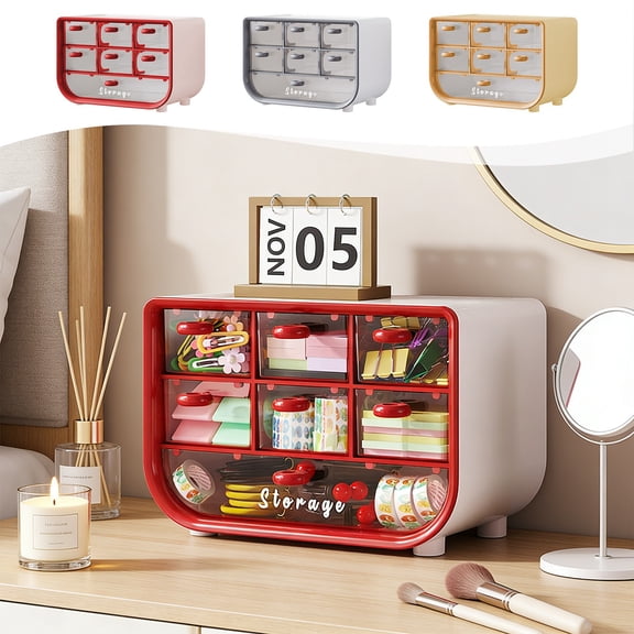 FEOLGEHLY 3 Tier Stackable Storage Shelf Organizer, Heavy Duty Metal Wire Rack for Kitchen Pantry, Bathroom Cabinet, Desk, Closet, Multipurpose Space Saver with Adjustable Shelves, Red
