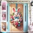thumbnail image 1 of FEOLGEHLY 35.4x71 inch Happy Easter Banner for Spring Decorations for Farmyard House, Bunny Egg Wreaths Design Pastel Spring Decor, Easter Door Cover for Front Door Seasonal Entryway Door Display, 1 of 7