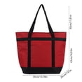 thumbnail image 1 of FEOLGEHLY 39L Large Capacity Lunch Bag, Food & Drinks Travel Cooler Bag, Leakproof Collapsible, with Insulated Waterproof Lining and Pair Handles, for Picnic, Beach, Camping & Road Trips, Red, 1 of 6