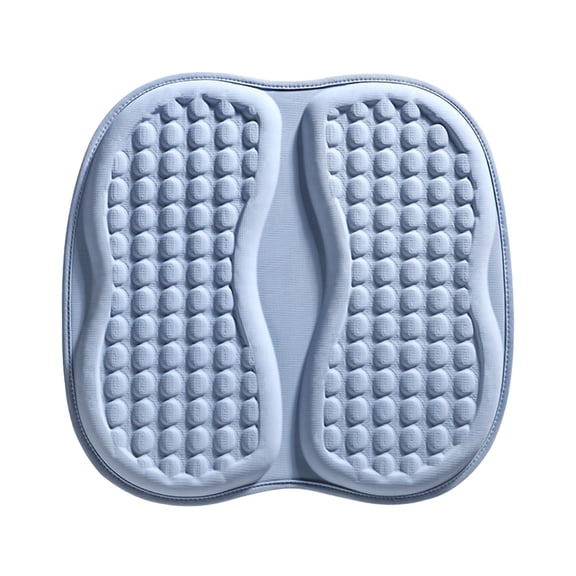 FEOLGEHLY 3D Gel Car Seat Cushion with Memory Foam, Breathable Mesh & Non-slip Bottom, Universal Fit for Driving Comfort and Lumbar Support, Blue (47x50cm)