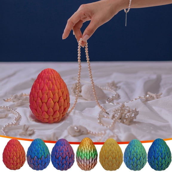 FEOLGEHLY 3D Printed Aquarium Dragon Egg Ornament Resin Dragon Scale Decoration Mystical Fantasy Fish Tank Decor Hatching Dragon Scene Statue for Aquarium Tank