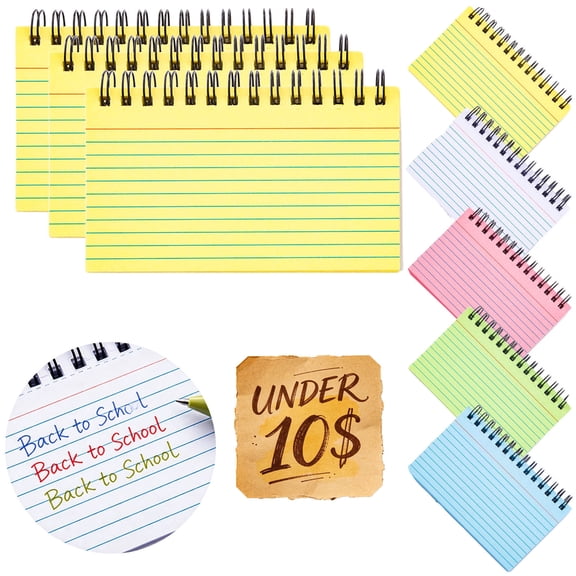 FEOLGEHLY 3PCS Notepad, B5 Matte Transparent Cover Spiral Notebook, Notebooks For Work, Thick Lined Paper, Travel Notebook, Mini Notebook for Office, Smooth Writing 4.9x3 in Under 10$ (White)