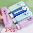 thumbnail image 1 of FEOLGEHLY 3PCS Push and Pull Retractable Erasers + 3*Refill, Pastel Colors Pencil Eraser, Eraser for Office Exam, Pencil Erasers for Writing Drawing, Office Supplies, Under 2$ Stationery (B), 1 of 4