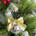 thumbnail image 1 of FEOLGEHLY 4 Pcs Mirror Disco Bulk Christmas Balls with Bow for Xmas Tree, Christmas Ornaments for Party Decorations, Vintage Hanging Ornaments for Retro Music Party New Year Wedding Decor, 1 of 6