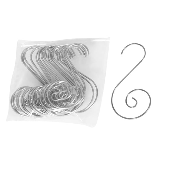 FEOLGEHLY 40 Pack Christmas Ornament Hooks, Christmas Ball Hangers, Xmas Ornament Hangers for Christmas Tree Decoration Holiday Halloween Fall Christmas Decoration Hangers for Xmas Tree, Silver