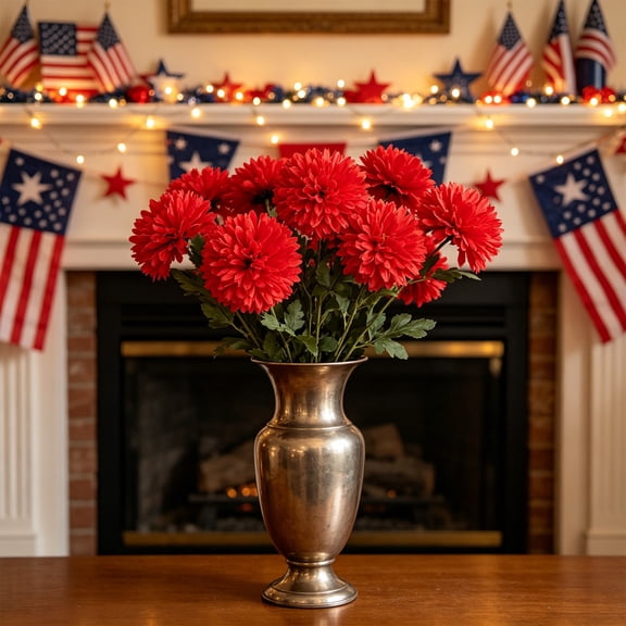 FEOLGEHLY 4th of July Memorial Day Sale Decorations, Home Decor, Hand Bouquet Small Bouquet Bowknot Handheld Fake Flowers Simulation Bouquet Flower Bouquet