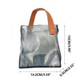 thumbnail image 1 of FEOLGEHLY 5.59*5.9" Glass Purse Vase for Flowers Clear Vases for Centerpieces Glass Bag Vase with Leather Handle Small Bag Vases for Decor Decorative Fish Bowl for Garden Home Wedding Decor, 1 of 4