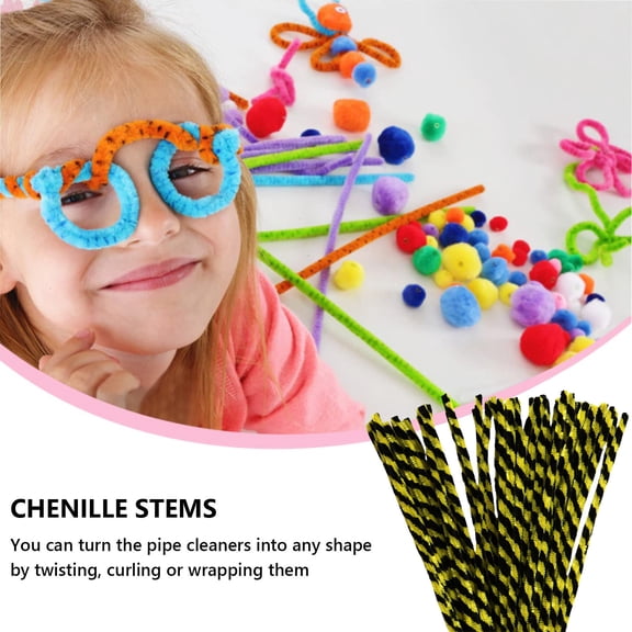 FEOLGEHLY 50 Pcs Pipe Cleaners for Craft 11.8 inch Colorful Chenille Stems Pipe Cleaners Kids Educational Toys Handmade Christmas Birthday Party Decor DIY Craft Supplies, Bouquet Making