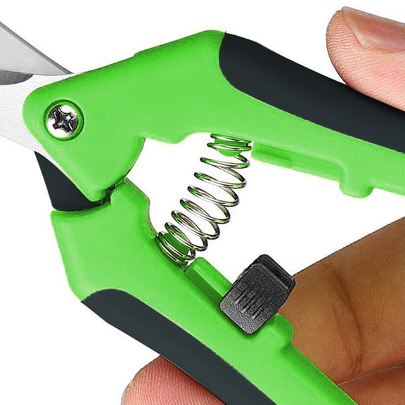 FEOLGEHLY 6.6Inch Gardening Scissors, Pruning Shears with Stainless Steel Blades, Fruit and Vegetable Scissors Fruit Tree Pruning Tree Pruning Grape Picking Garden Tools, Green