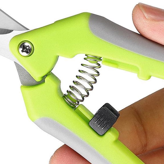 FEOLGEHLY 6.6Inch Gardening Scissors, Pruning Shears with Stainless Steel Blades, Fruit and Vegetable Scissors Fruit Tree Pruning Tree Pruning Grape Picking Garden Tools, Light Green