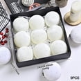 thumbnail image 1 of FEOLGEHLY 9 Pcs Large Farmhouse Christmas Tree Ornaments Set Velvet Balls, Shatterproof Christmas Bulbs Ornaments for Xmas Tree Decorative, Vintage Party Home Neutral Decorations, White, 1 of 2
