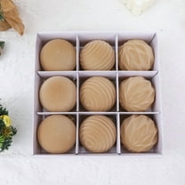 FEOLGEHLY 9 Pcs Velvet Ornaments for Christmas Tree, Flocked Christmas Ball Hanging Ornaments, Shatterproof Big Christmas Ornaments Balls for Xmas Tree Decorative, Vintage Party Home Decor, Beige