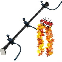 FEOLGEHLY Adjustable Heavy-Duty Garland Hanger for Door Frame, No Screws No Drilling Glue-Free Damage Free, Fall Christmas Halloween Decoration Holder for Wreaths Garland, Fits 71"- 81" Front Doors