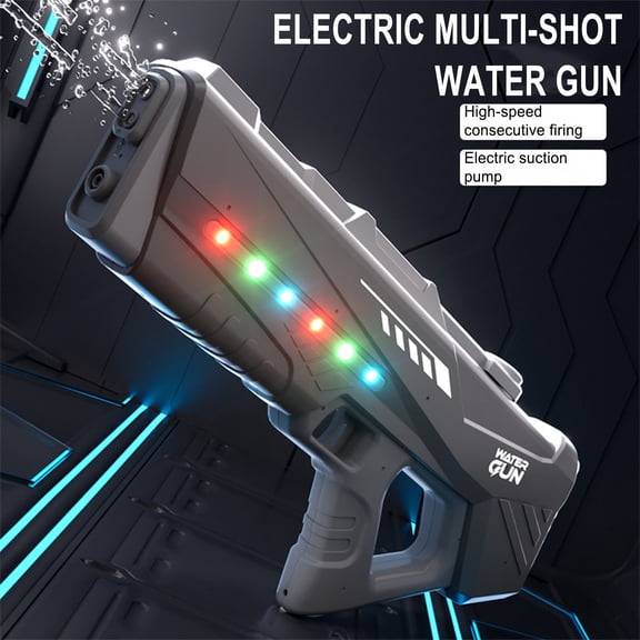 FEOLGEHLY Automatic Rechargeable Water Blaster, Large Capacity Self Priming Water Gun, High Speed Continuous Fire for Outdoor Beach Pool Summer Fun, Powerful, 12m Range