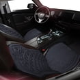 thumbnail image 1 of FEOLGEHLY Black Conjoined Front Car Seat Covers, Faux Leather Car Seat Protector Universal fit for Most Cars SUVs and Trucks Water Proof Seat Protector, 1 of 9