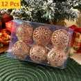 thumbnail image 1 of FEOLGEHLY Brown Christmas Ball Ornaments Sets, 12Pcs Large Glitter Shatterproof Plastic Ball Christmas Tree Decorations Hanging Pendant for Holiday Wedding New Year Party Home Decor, 1 of 3
