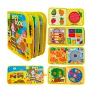 FEOLGEHLY Busy Book for Toddlers 1-3, Farm Quiet Activity Books for Babies 6-12-18 Months, Montessori Toys Preschool Early Educational Learning Toy for Kids, Christmas Birthday Gifts for Kids