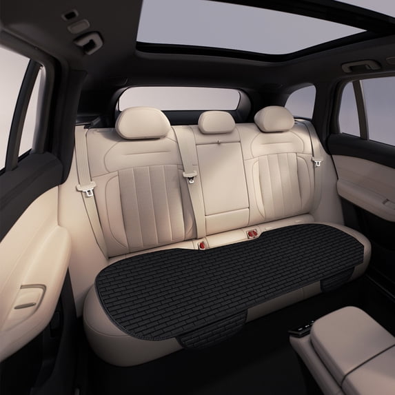 FEOLGEHLY Car Back Seat Cover, Non-Slip & Breathable Bench Seat Cover with Side Pockets for Car Storage & Protecting Interiors, Universal All-Season Seats Back Protector for Most Cars,SUVs