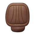 thumbnail image 1 of FEOLGEHLY Car Seat Cushion with Memory Foam & Lumbar Support, Universal Fit Full Coverage Leather Seat Cover, Non-slip Bottom & Easy Installation for All Season Comfort in Brown, 1 of 6