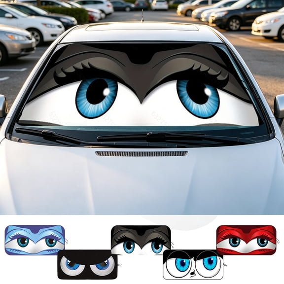 FEOLGEHLY Car Windshield Sun Shade, 150x70cm Foldable Reflective Sunshade with UV Protection, Universal Fit for Most Cars, Keeps Vehicle Cool and Easy to Install