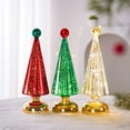 thumbnail image 1 of FEOLGEHLY Christmas Decorations Indoor, Glass Christmas Tree Tabletop Ornaments, Light up Table Top Tree with Fairy Lights Decorative Night Lamp for Xmas Holiday Table Centerpiece Mantel Window Decor, 1 of 4