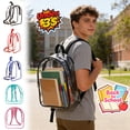 thumbnail image 1 of FEOLGEHLY Clear Backpack Stadium Events, Travel Backpack for Women Wen, College Backpack, Under 5$ Cute Clear Backpack, Clear Bag for Stadium Events, Waterproof Bag (Blue), 1 of 7