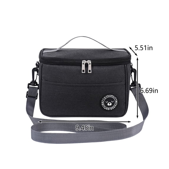 FEOLGEHLY Collapsible Insulated Lunch Picnic Bag, Portable Lunch Box, Reusable Lunchbox for Women, Men with Shoulder Strap, Deep Cooling Lunch Basket for Work, Travel, Picnics