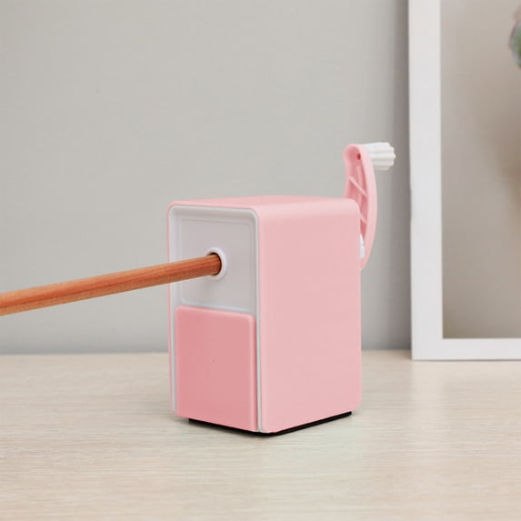FEOLGEHLY Colored Manual Pencil Sharpener - Auto-in Hand Crank with Adjustable Point for Colored Pencils, Gift, Classroom, Home and Office