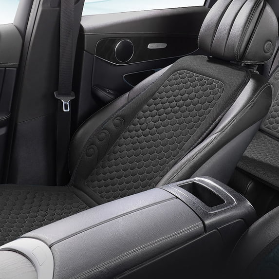 FEOLGEHLY Conjoined Front Car Seat Covers, Faux Leather Car Seat Protector Universal fit for Most Cars SUVs and Trucks Water Proof Seat Protector Black