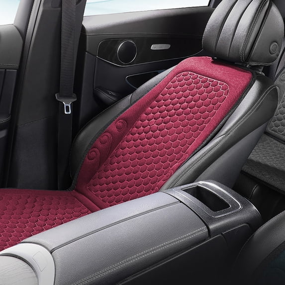 FEOLGEHLY Conjoined Front Car Seat Covers, Faux Leather Car Seat Protector Universal fit for Most Cars SUVs and Trucks Water Proof Seat Protector Red