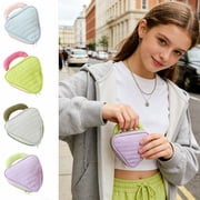 FEOLGEHLY Cute Mini Makeup Bag, Small Handbag Storage Bag, Portable Travel Toiletry Bag with Handle for Women, Makeup Brushes Storage, Cosmetic Pouch Green