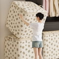 thumbnail image 1 of FEOLGEHLY Cute Print Blanket Storage Containers, Breathable Clothes Bedding Pillow Sheet Comforter Storage Bags with Zipper for Clothes, Non-woven Moving Quilt Large Capacity Storage Bins, Beige, 1 of 8