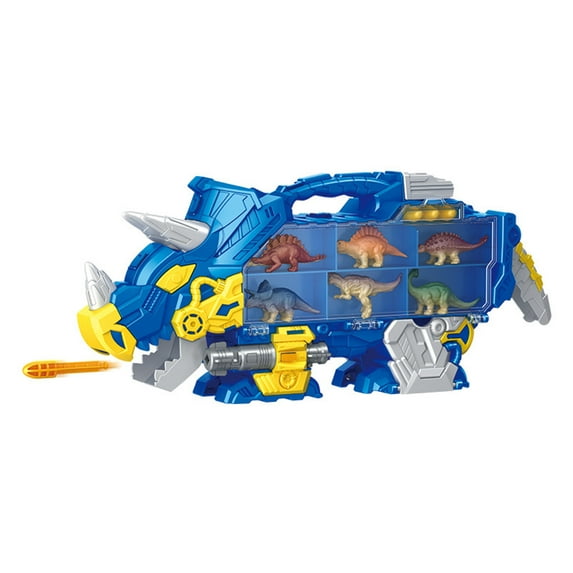 FEOLGEHLY Dinosaur Toys Set for Boys-Realistic Big Triceratops with Mini Dinosaur Figures Toys Car Vehicles for Dinosaur Lover-Dinosaur Toys for Kids 3 4 5 6 7 Year Old Birthday Christmas Party Gift