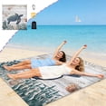 thumbnail image 1 of FEOLGEHLY Double Sided Velour Beach Towel – 83x79 In Ocean Animal Design Microfiber, Quick Dry Super Absorbent Sand Free, Lightweight Foldable Travel Towel for Swimming Camping Yoga（Multicolor C）, 1 of 6