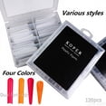 thumbnail image 1 of FEOLGEHLY Fake Nails Short, Press on Nails for Women - 120Pcs Cute Clear Square Nail Tips, Snake Pattern Full Cover False Nails, 12 Sizes, Reusable, for Gel Nail Extension, DIY Manicure Salon Use, 1 of 3